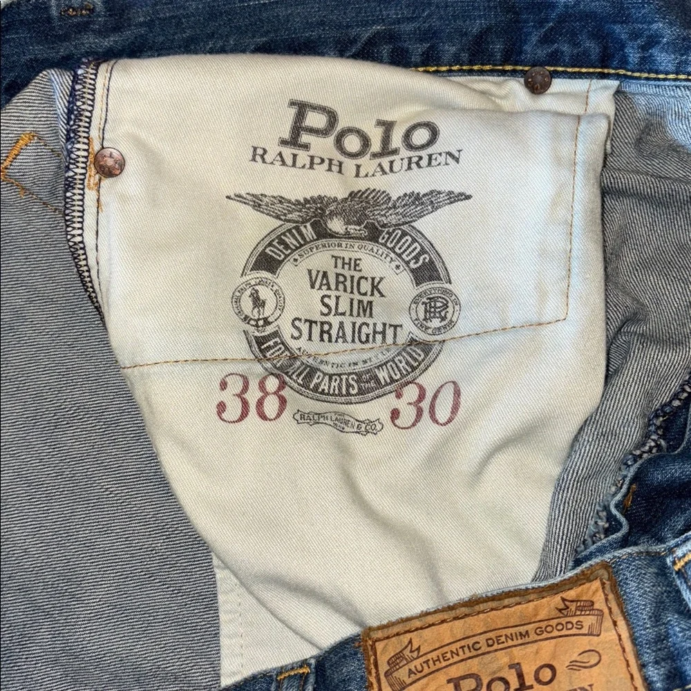 Polo Ralph Lauren Mens 38 Varick Slim Straight Denim Jeans